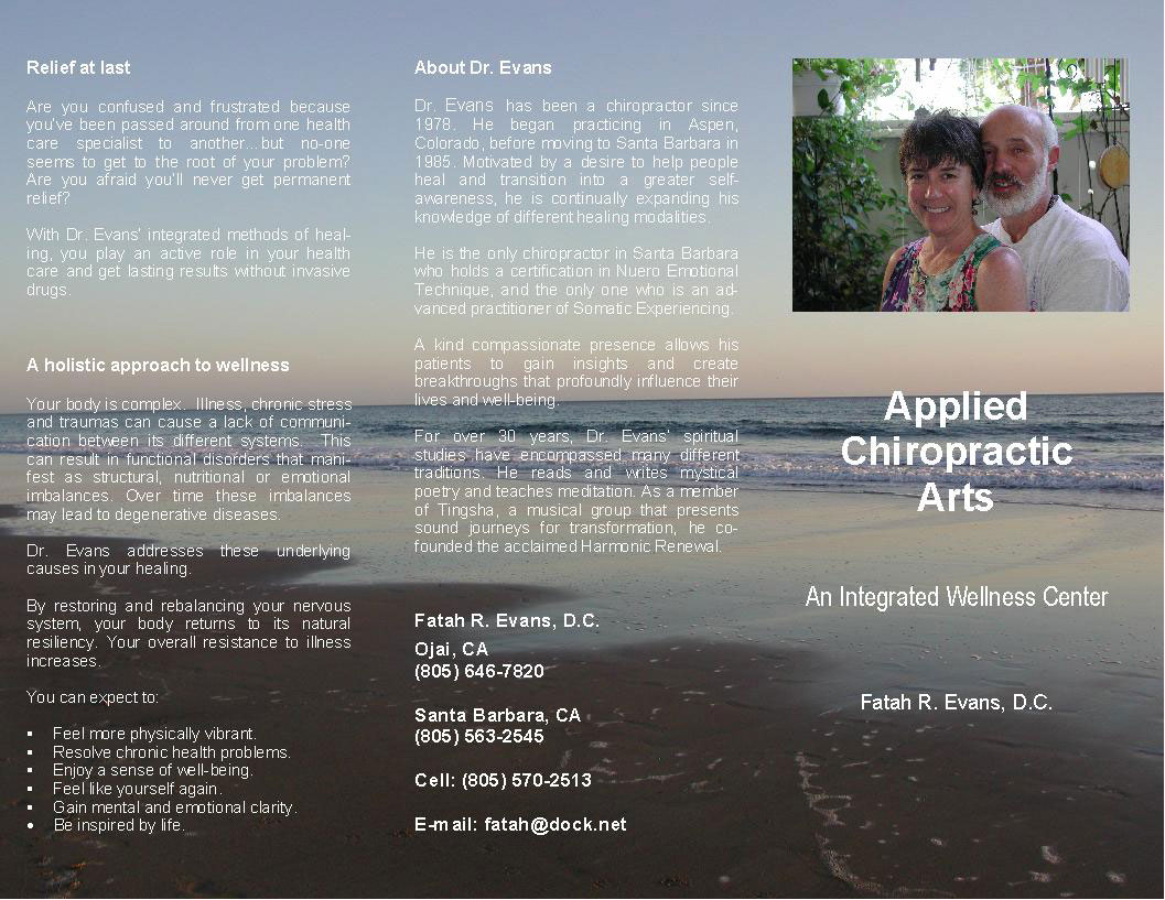 Bi-Fold Brochure Sample, Fattah Evans